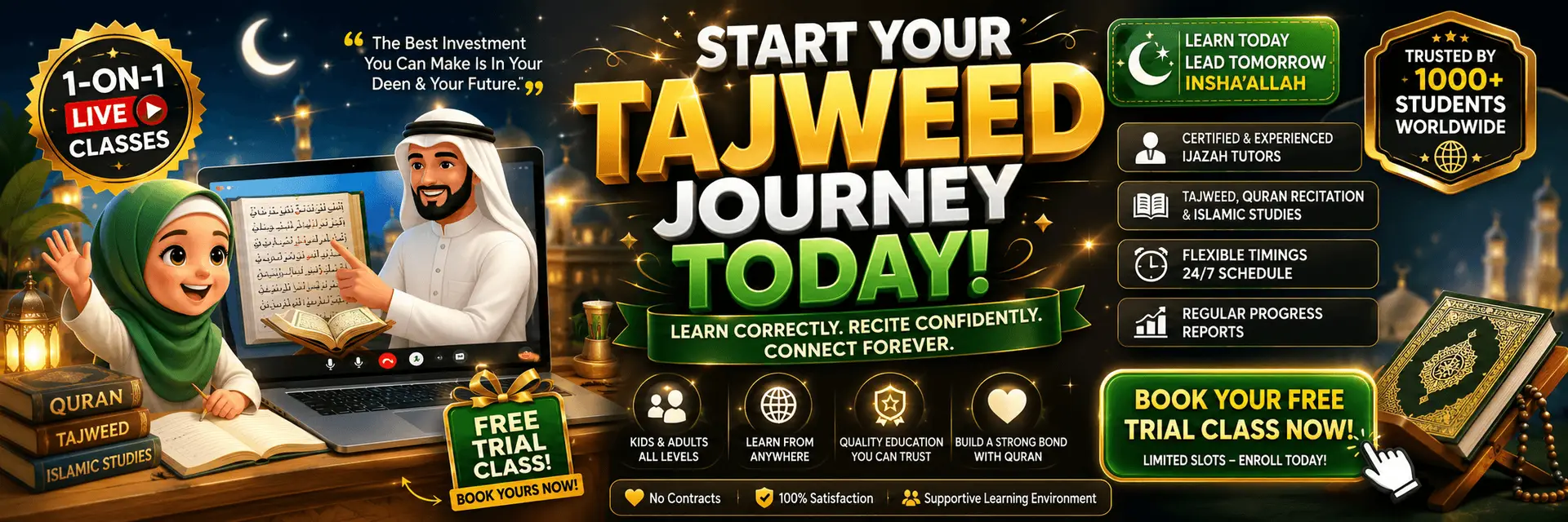 Certified online Quran tutors at our academy