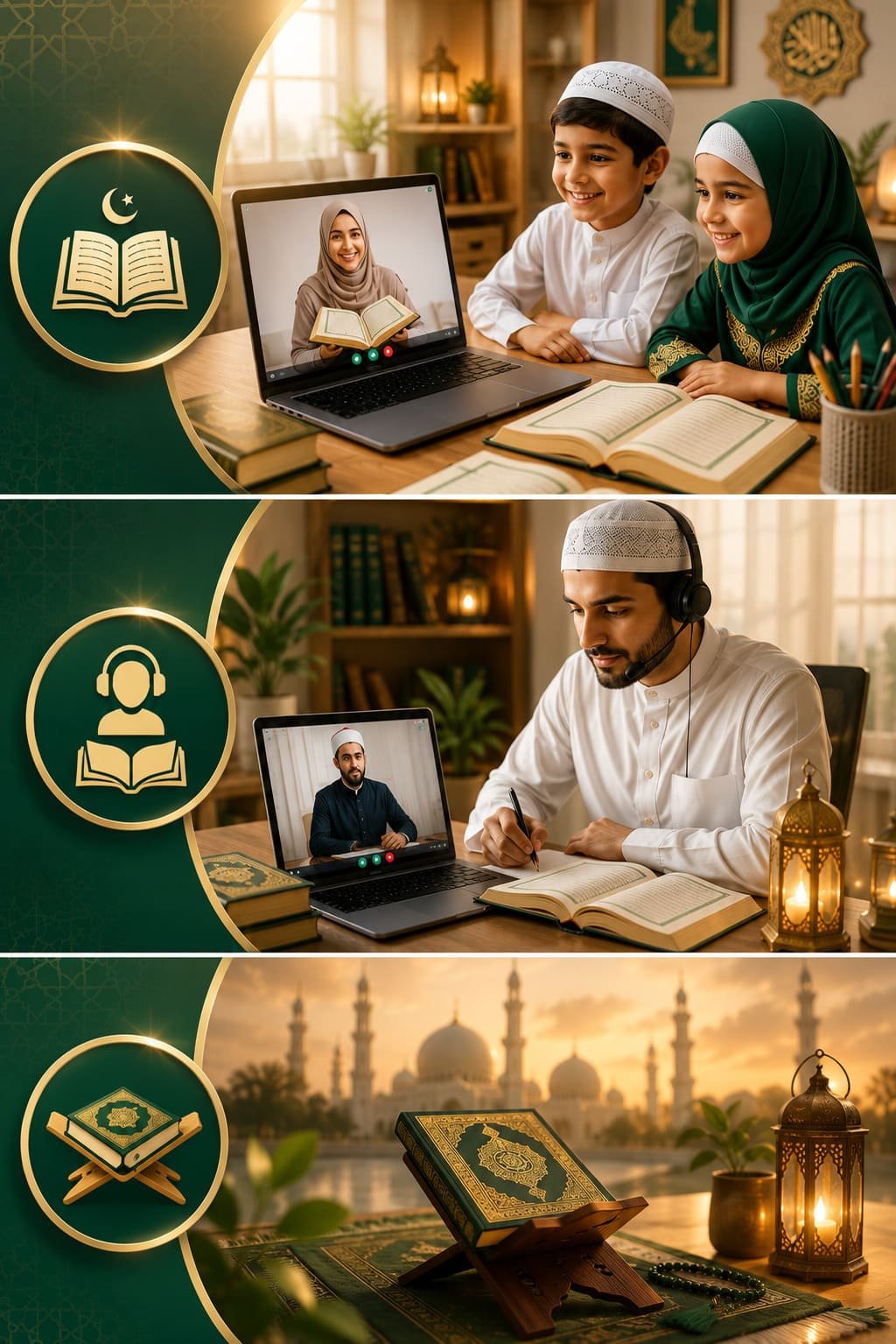 Online Quran learning programs for kids, adults, and Hifz students with live 1-on-1 Tajweed classes by qualified teachers at QuranBilTajweed.com.