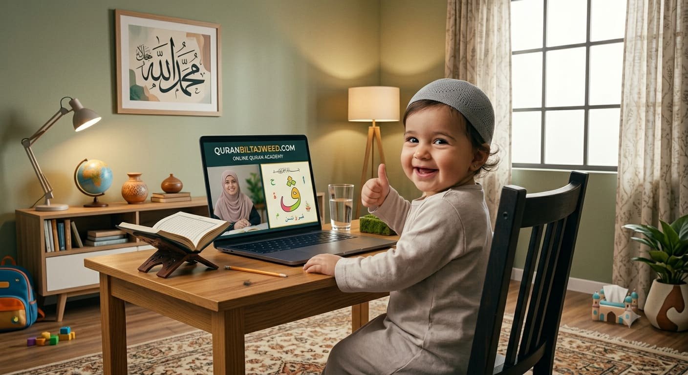 Children learning Quran online